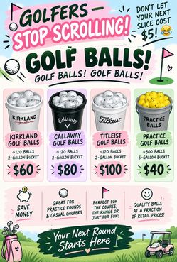 GOLF BALLS! GOLF BALLS! GOLF BALLS!