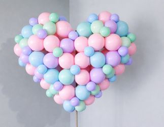 Puffed Balloon Heart Display (From $85)