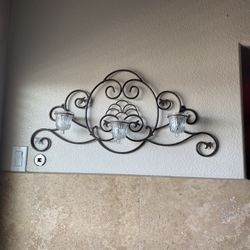 Candelero De Metal Para La Pared 