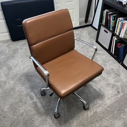 Pottery Barn Nash Leather Swivel Desk Chair