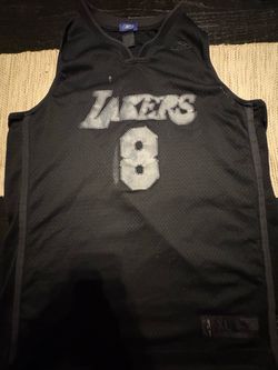 XL Black Reebok Kobe Bryant Lakers jersey with white 'LAKERS' text and number '8' #basketball #lakers