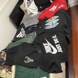 Young Men Shirts, Shorts And Jerseys $10 Each, Size M/L, Some New And Some Used