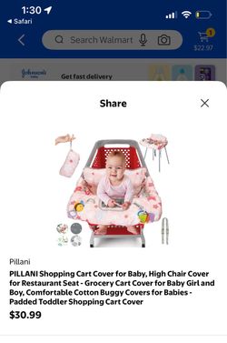 Shopping cart baby cover