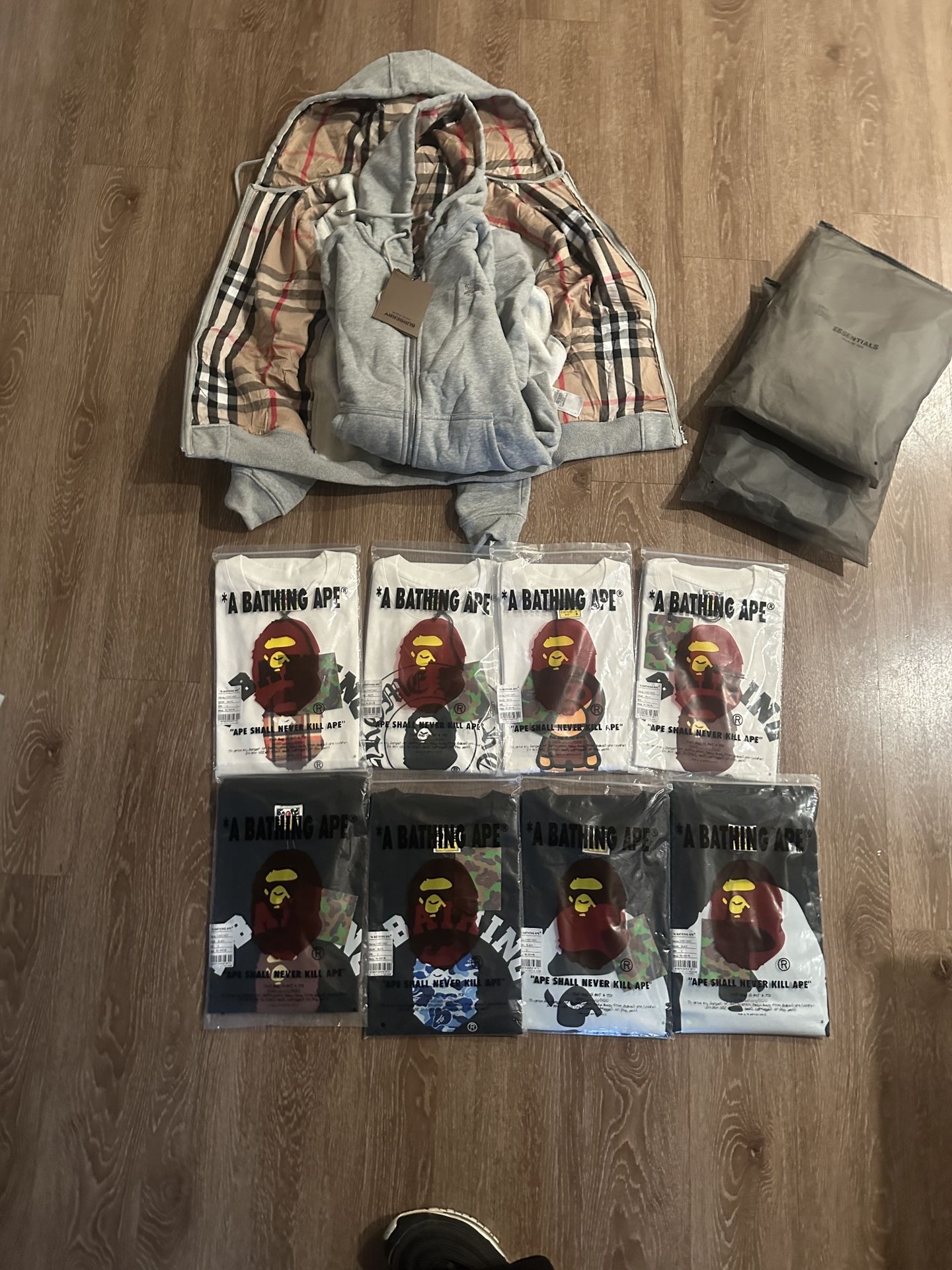 Bape T Shirts Black White Large