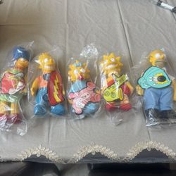 Simpsons Complete Burger King Dolls Lg