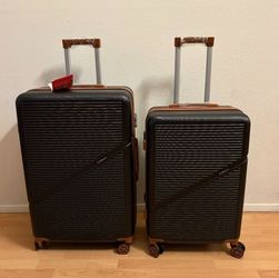 Cosbarn Luggage ABS Hardshell Durable 24+28 in Suitcase Sets With Spinner Wheels