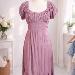 Mauve Pink Midi Dress
