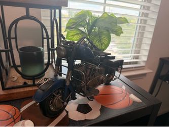 Metal Blue Motorcycle 🏍️ Decor