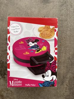 Disney Minnie Mouse Waffle Maker - Pink 7in, New in Box