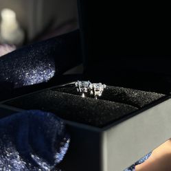 925 Silver moissanite DiamondCut Stud 2ct