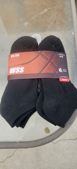 WSS Men's Black Low-Cut Socks 6-Pack