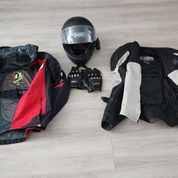 Motorcycle Gear With Helmet 