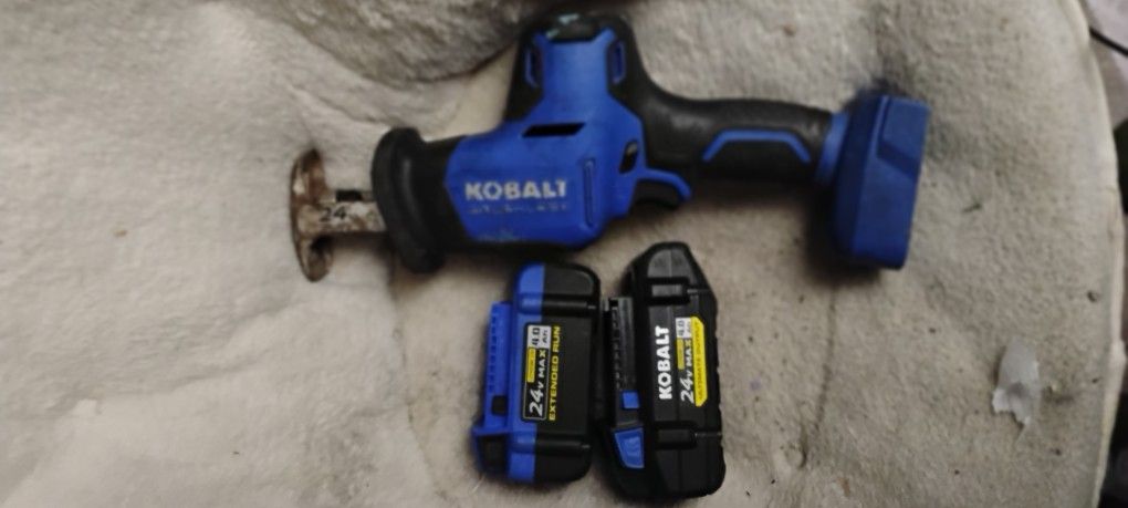 Konalt 24v One Handed Reciprocating Saw With 2 4.0ah Extended Run Time Batteries