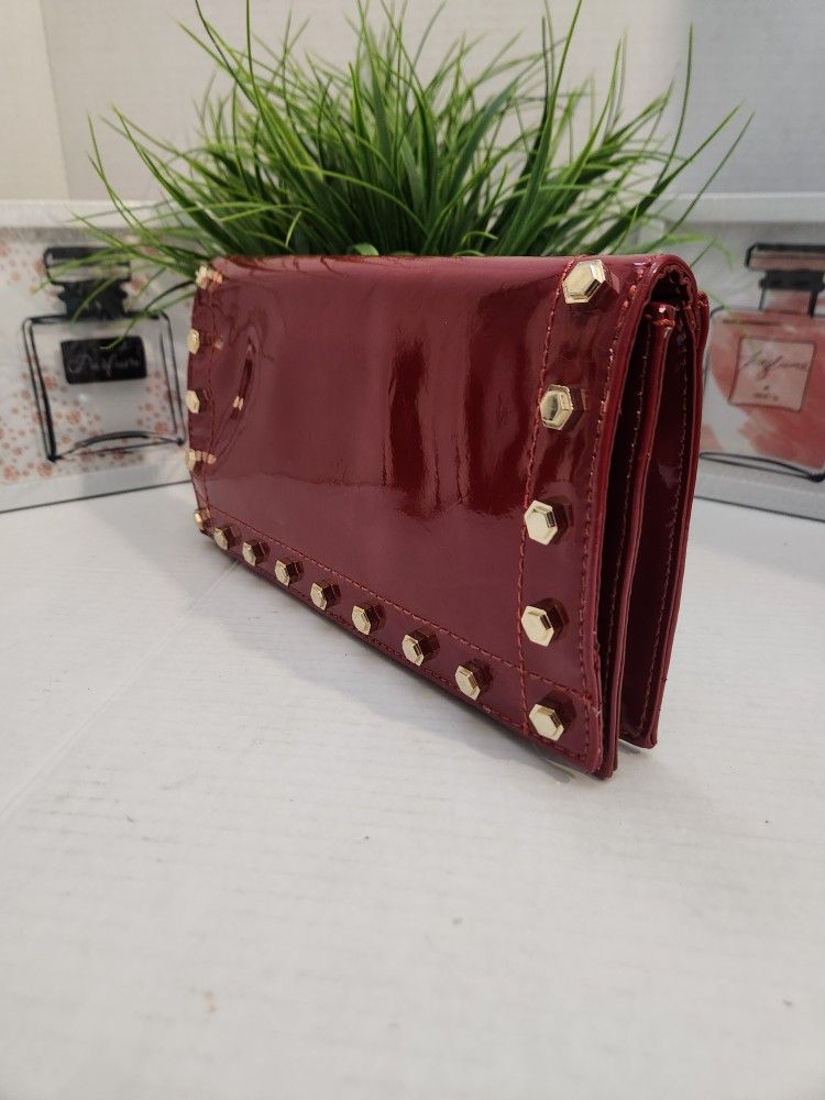 Zac Posen Z Spoke New York Red Patent Leather Clutch Purse/Bag