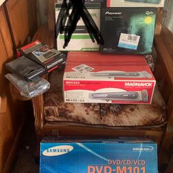 Electronics.DVD  Players, Cassette Radio Clock, Cassette Adapters, DVD/cd Writer, Vintage New $5-$65 Each