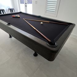 Custom industrial billiard pool table - slate top 8 foot table