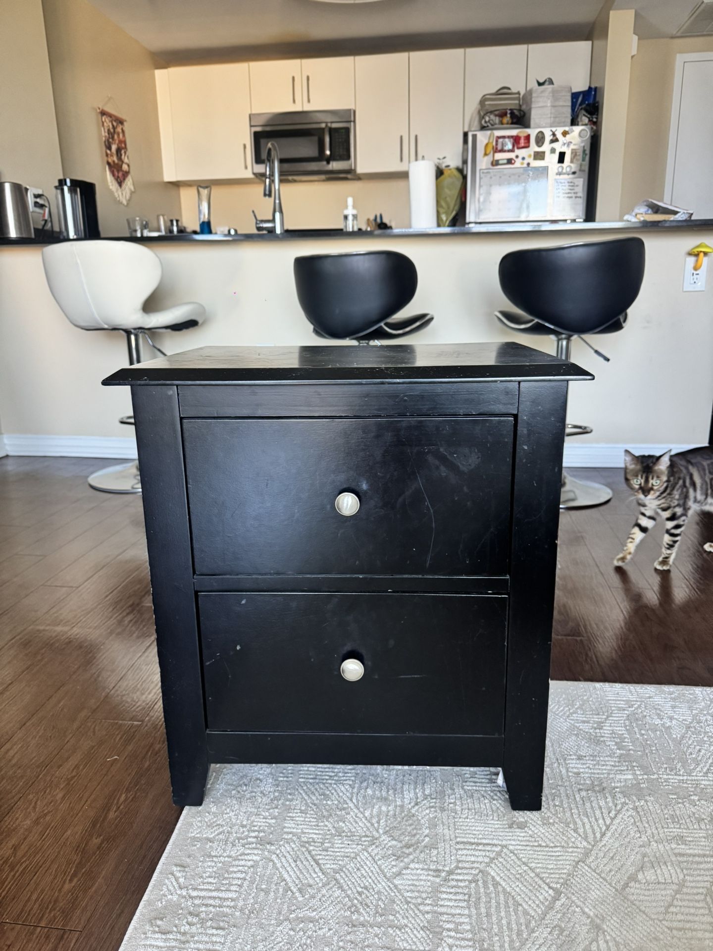 Black Wooden Cabinet / Side Table