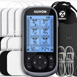 AUVON 3-in-1 TENS Unit Muscle Stimulator, EMS Massage Machine with 40 Intensities for sciatica, back
