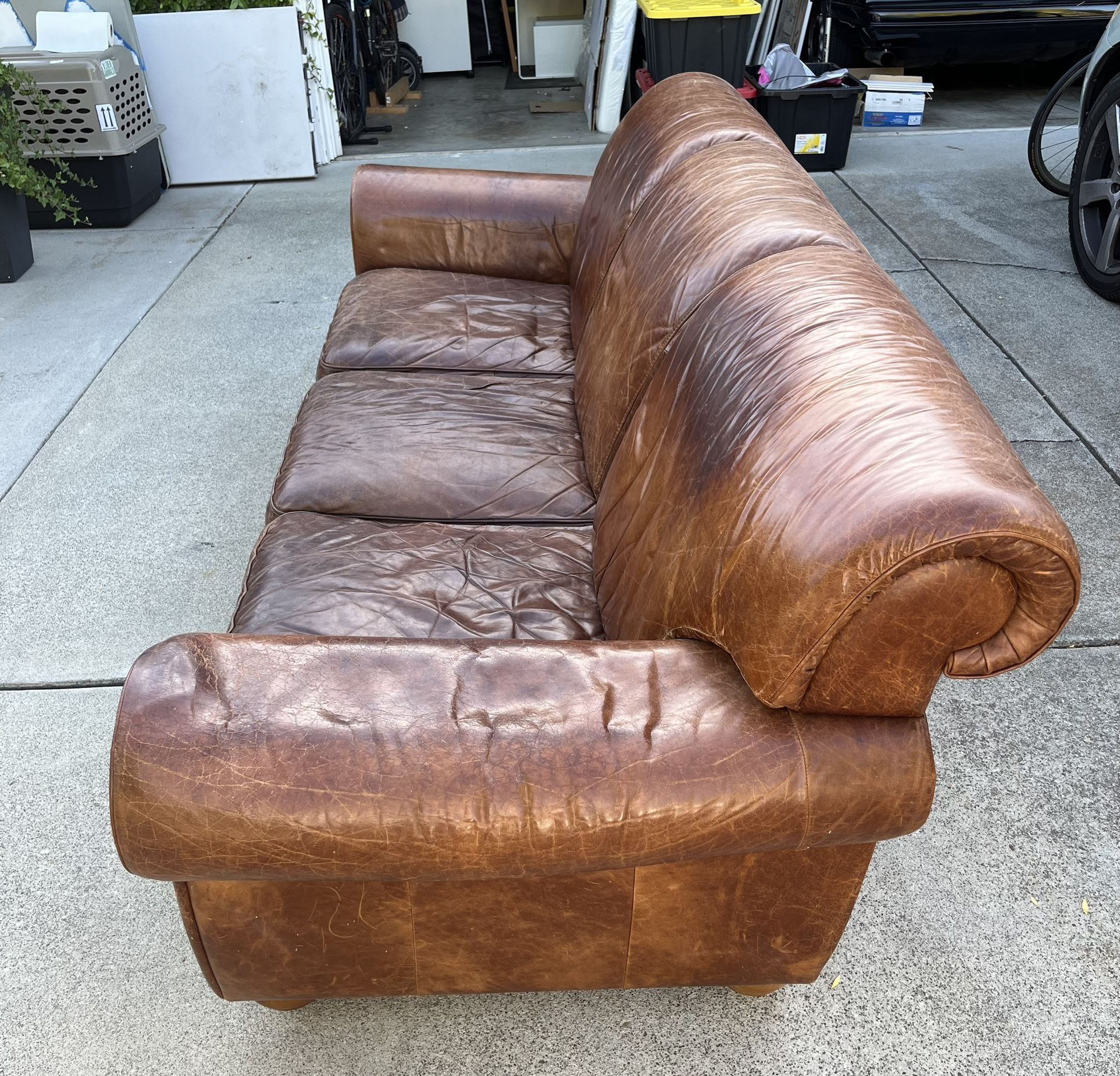 Light brown leather sofa from American Classics Leather