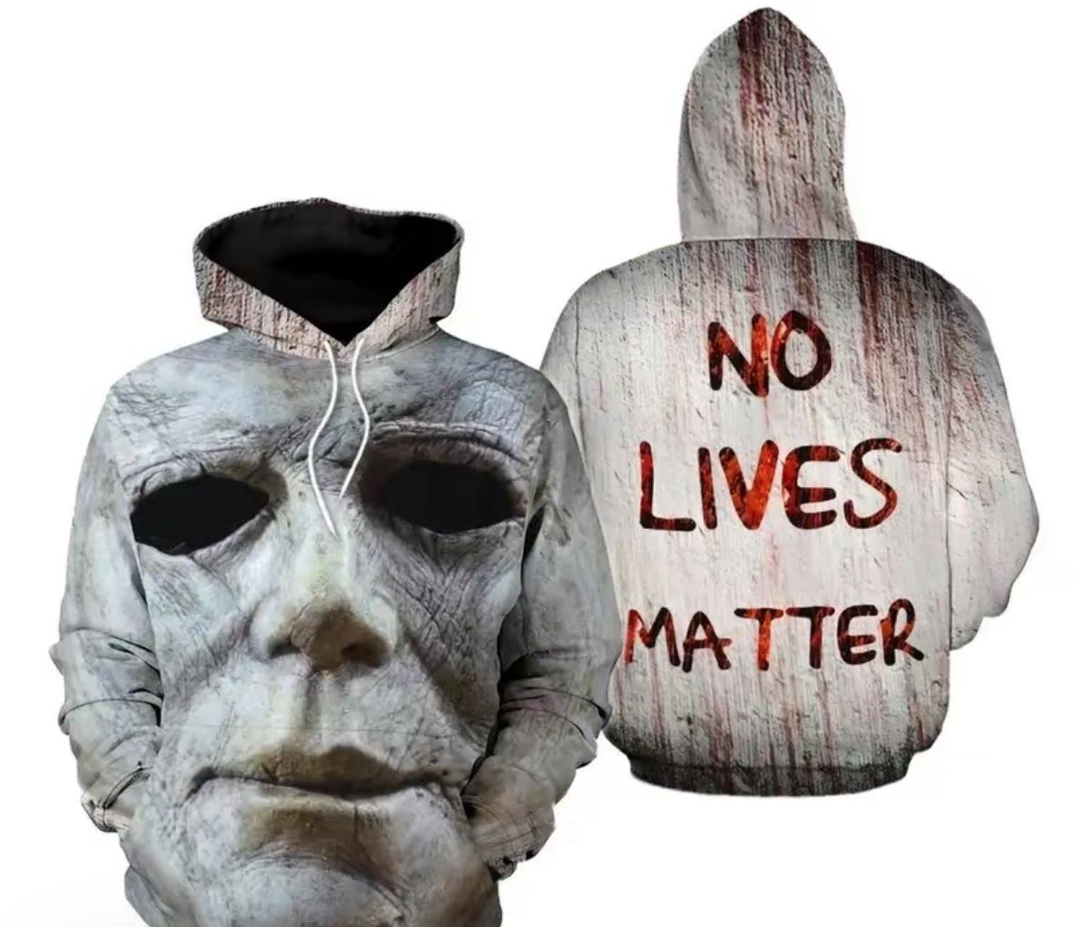 No Lives Matter Michael Myers Face 3D Hoodie Shirt, 