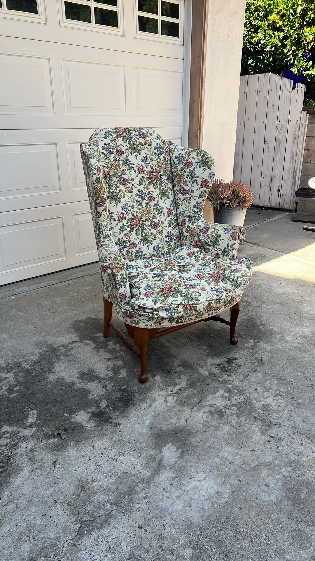 Antique Wingback Chair – Down Stuffed, 