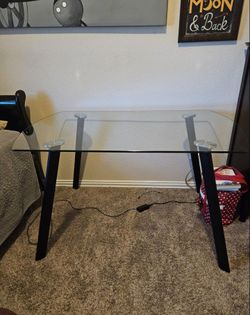 Glass Desk with chair