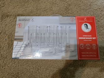 8-Piece Drinkware Set – Clear Glasses