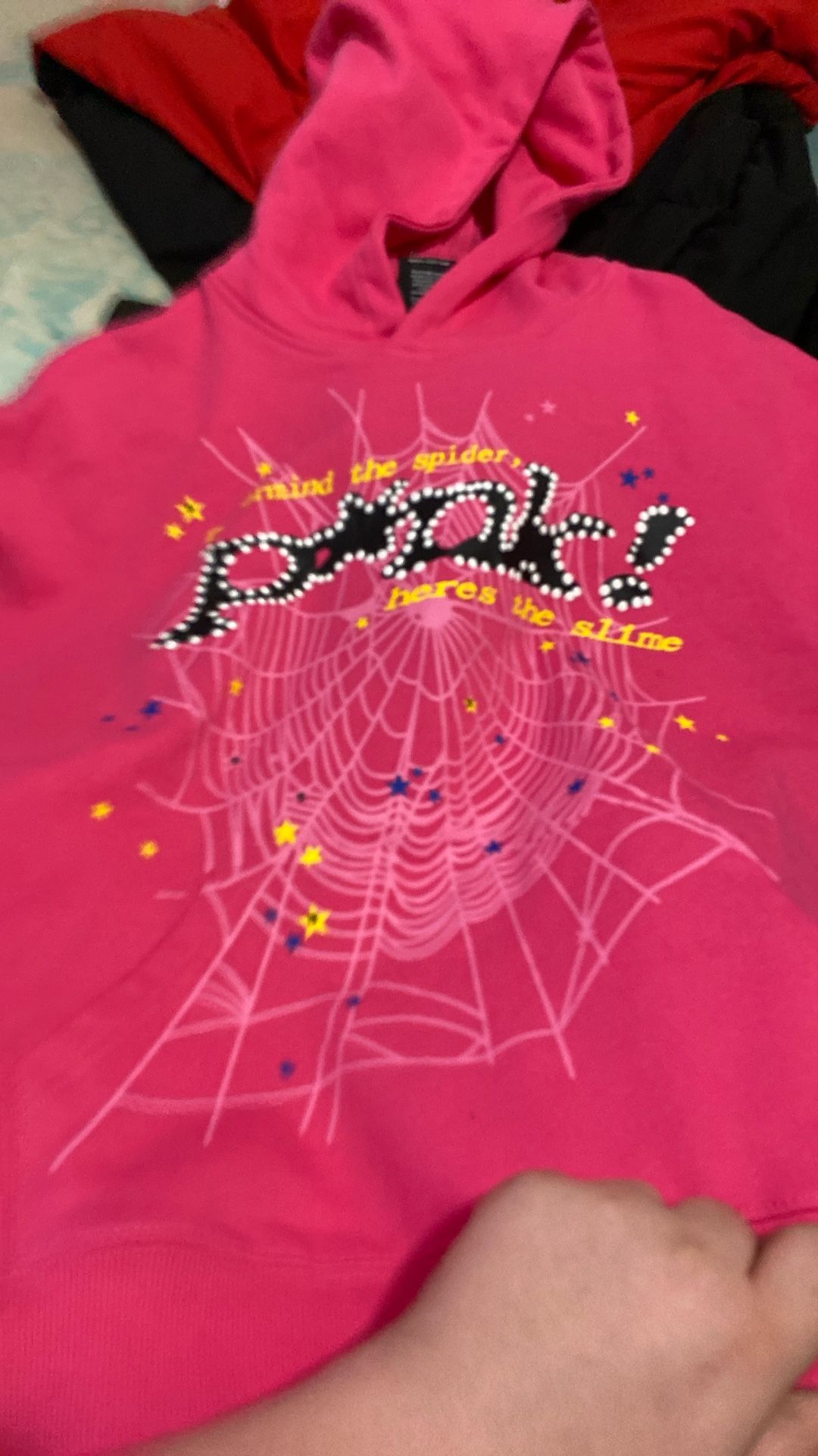 Brand New Pink Spider Hoodie