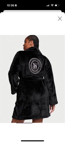 Vs Cozy Plush Robe Red Or Black M/L