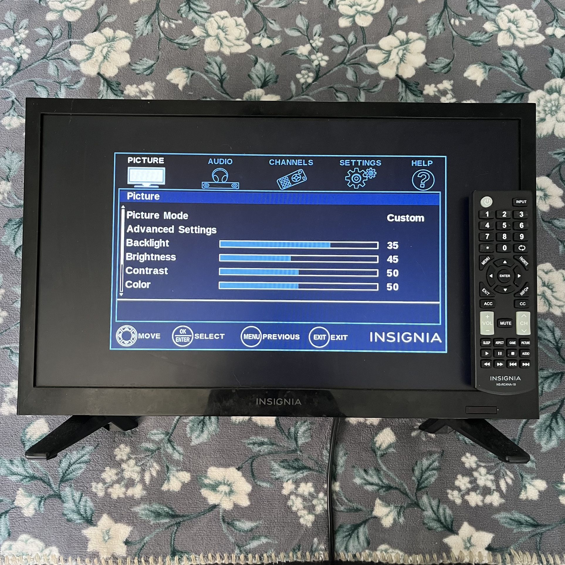 Insignia 19” HDTV LED Flatscreen Compact Small TV