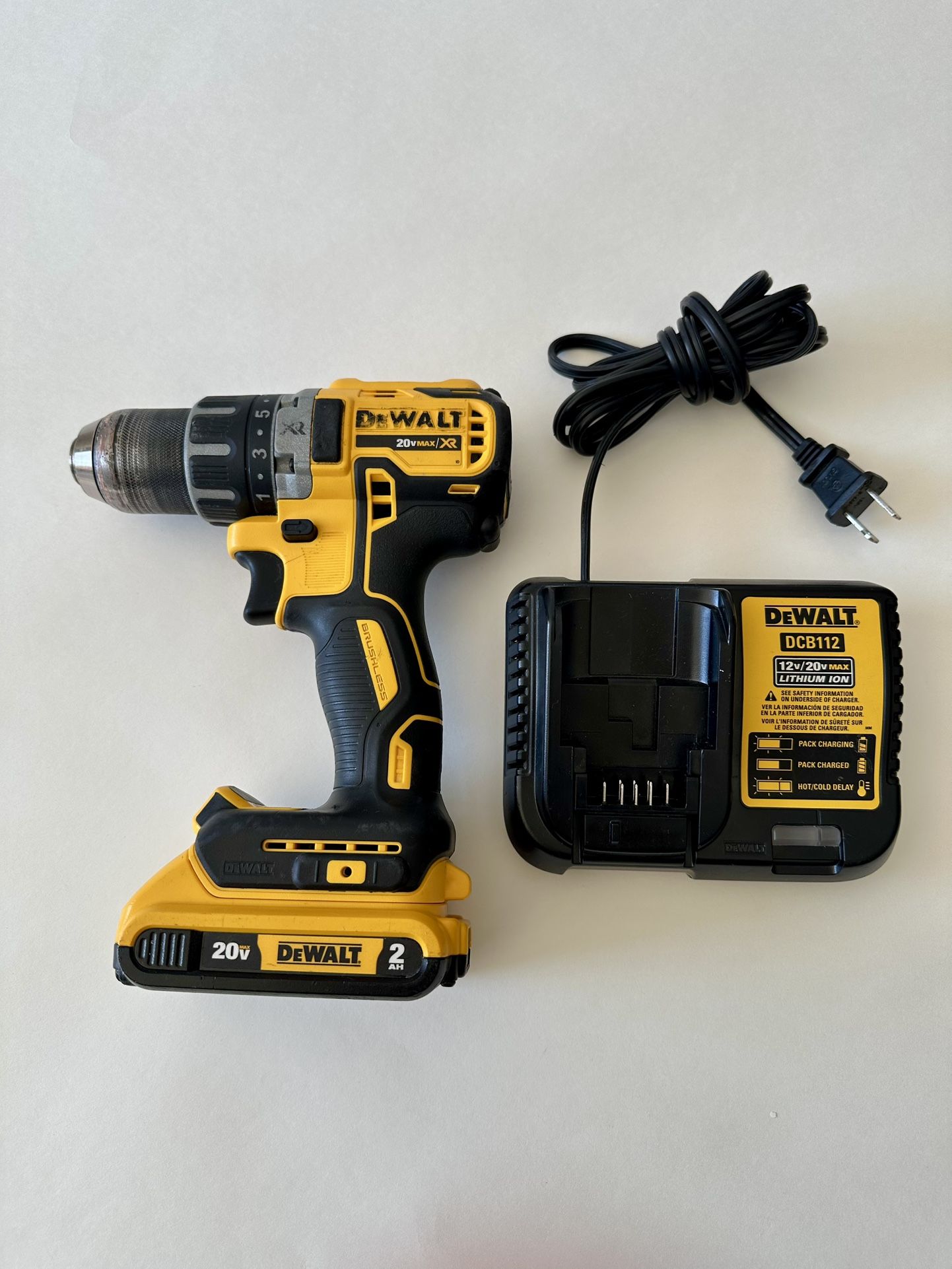DeWalt XR DCD791 20V Brushless Drill/Driver w/ Battery & Charger – Tested