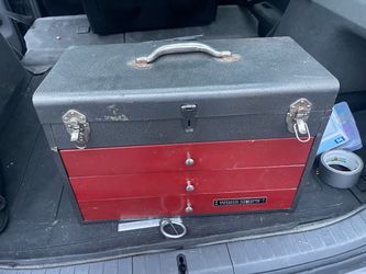 Vintage TOOL-LOCKER Tool Box With 1 COMPARTMENT & 3 DRAWS Metal