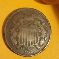 1868 United States Two Cent Coin