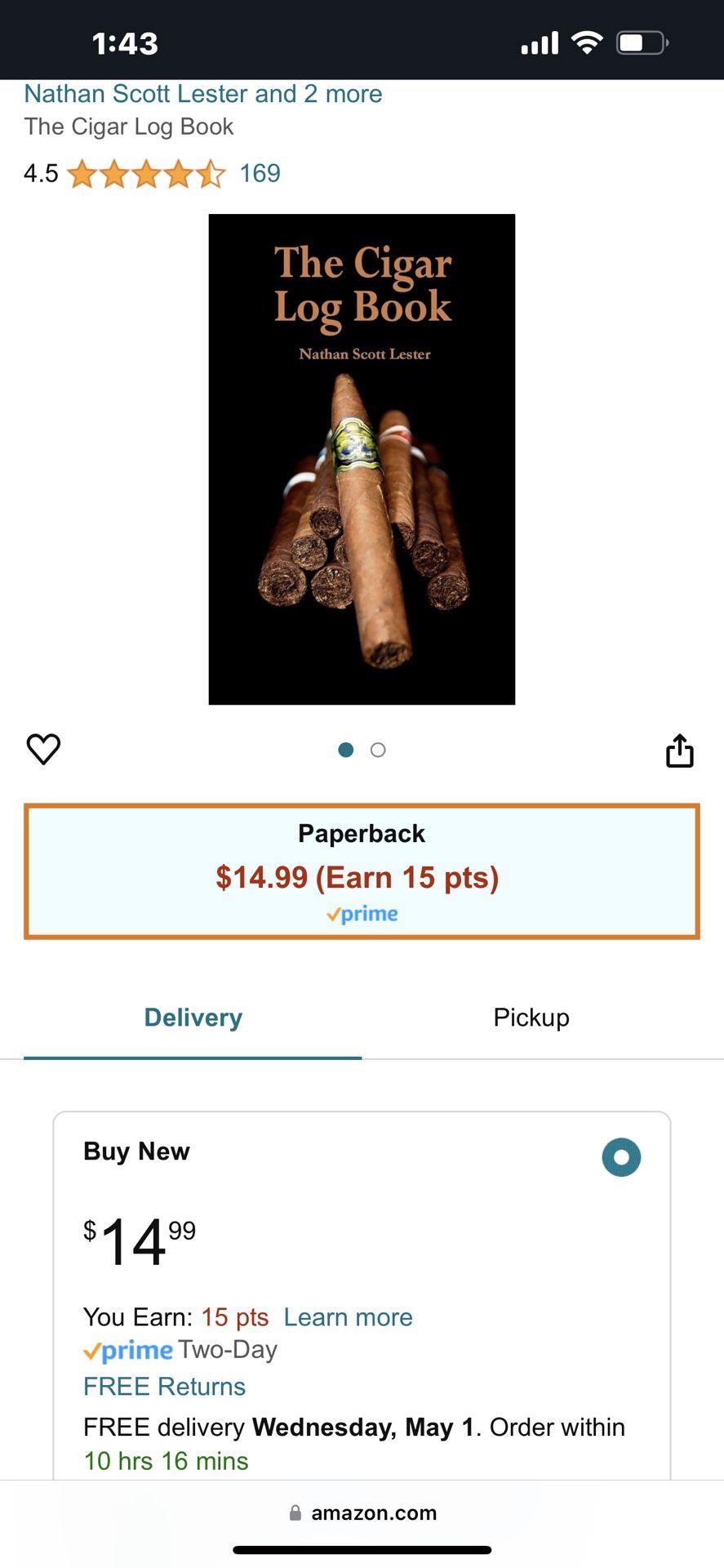 Cigar Log Book