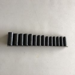 Snap-On 3/8 Drive Impact 6 Point Deep Metric 14pc Socket Set
