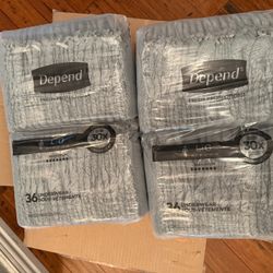 Depend Men’s L Briefs Underwear - Incontinence Diapers