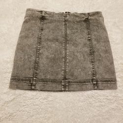Denim Look Mini Skirt