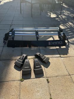 VW GTI MK7 roof rack w inno wind deflector