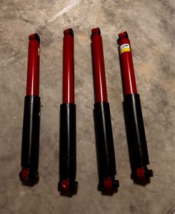 Set of 4 Red and Black Shock Absorbers