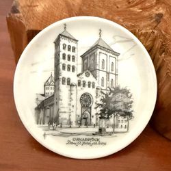 Vintage Collectors Porcelain Tiny Dish Plate Dom St Peters Cathedral In Osnabrück Germany By Uhlenhorst Gegr 1849