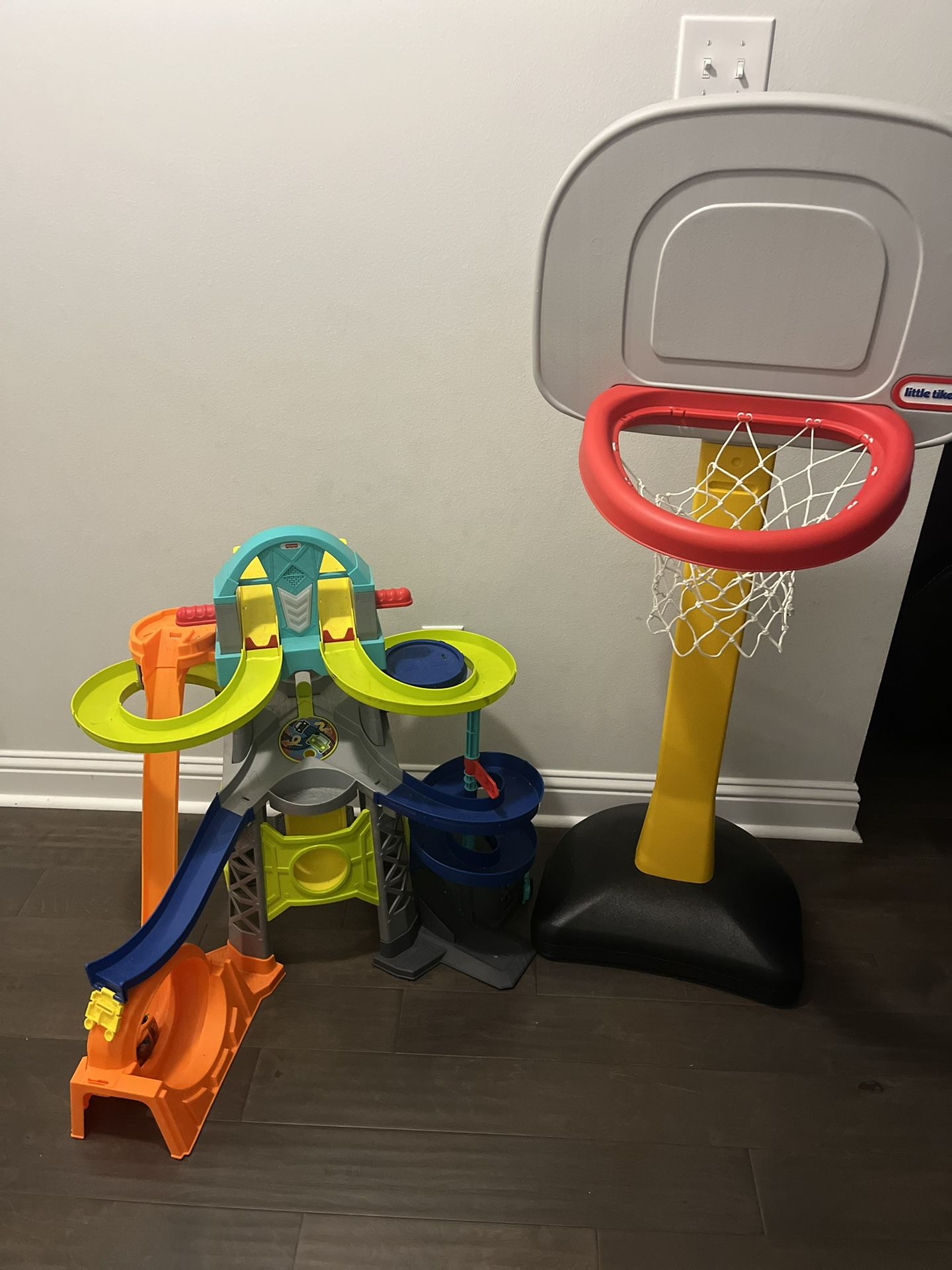 Race Track And Basketball Goal