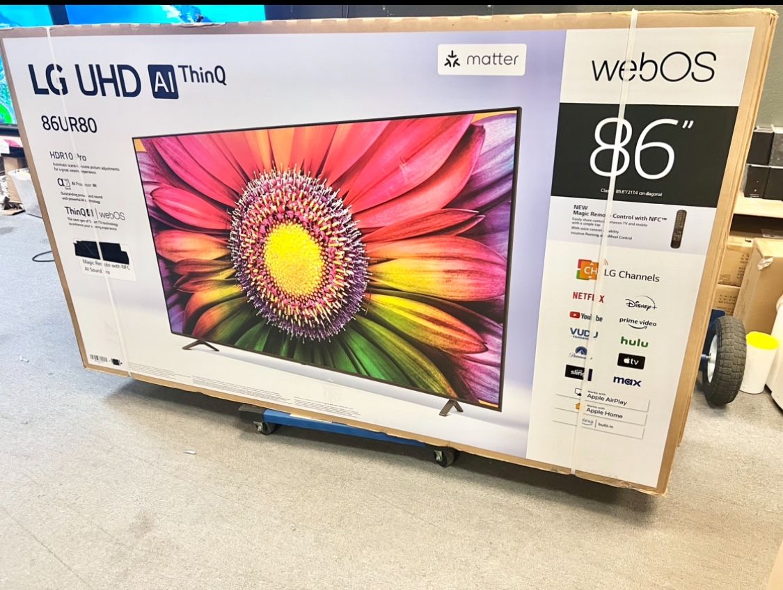 86 Lg Tv Smart 4k HDTV In Box With 6 Month Warranty. for Sale in