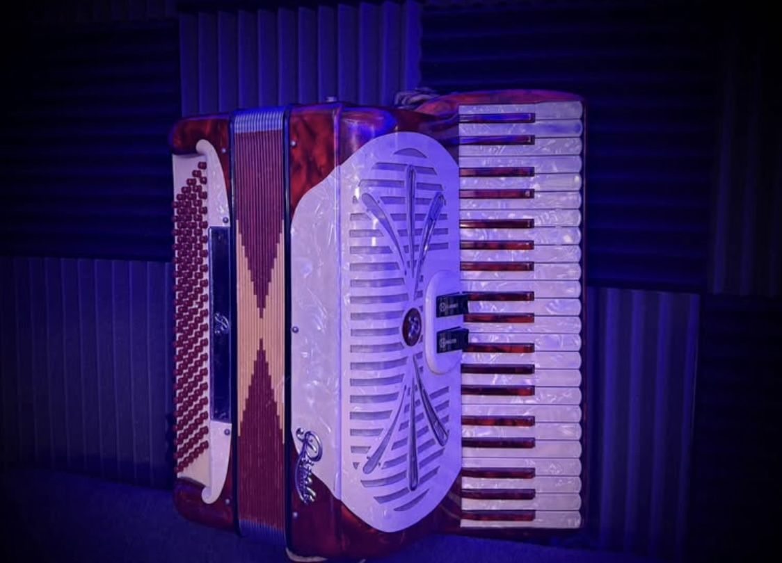 Red Pearl Accordion w/ 120 Bass
