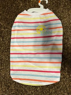 Medium and XL striped dog sleeveless tshirt