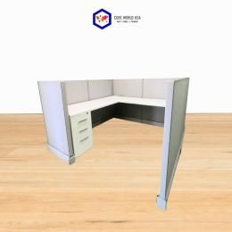 6x6x48 Tall Silver A02 Loaded Cubicles come in a variety of colors