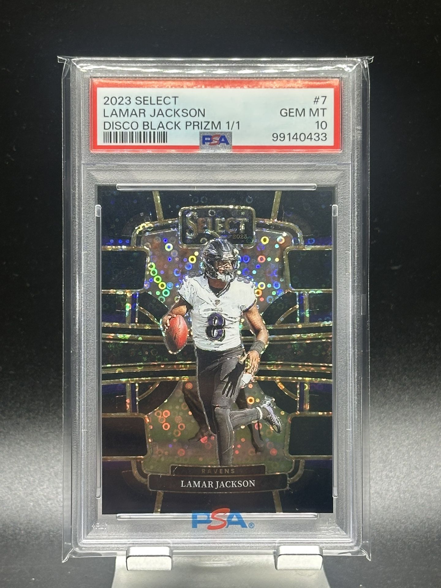 1/1 Lamar Jackson 2023 Select PSA 10