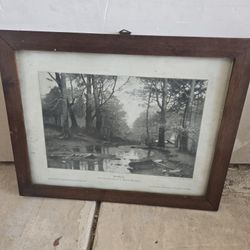 Antique German Photo Frame Picture 
