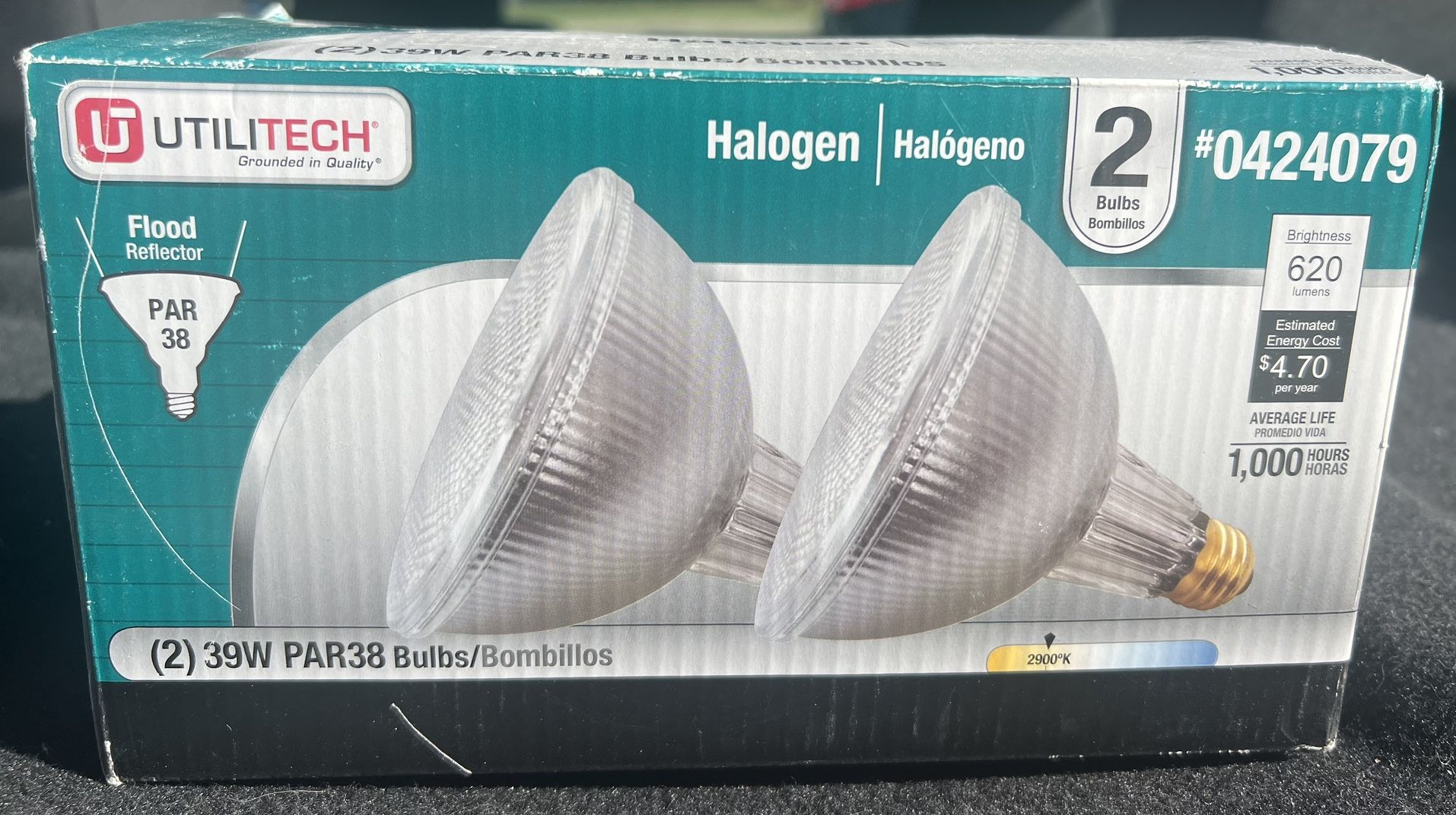 UTILITECH Halogen 2 Pack 39W 620 Lumens