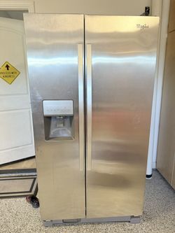 Whirlpool Stainless Steel Side-by-Side Refrigerator with Ice + Water Dispenser