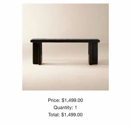 *Estate Sale* CB2 Black 82” Resin Console Table